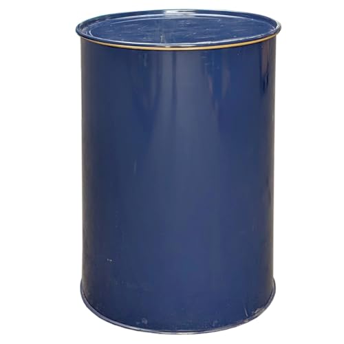 plasteo® 200 Liter Metallfass Tonne mit Deckel Stahlfass Ölfass Feuertonne Behälter Tonne Blechfass Stehtisch Brenntonne Ghettofass, Blau – Vielseitig einsetzbar