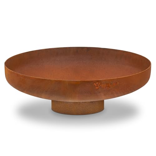 BBQ-Toro Feuerschale Ø 60 cm | Rostoptik | Outdoor Feuerstelle mit Standbein | Edelrost Brennkorb, Feuerschalen für den Garten, Brennschale, Garden Fire Pit, Fire Bowl, Feuerwanne