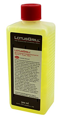 LotusGrill Brennpaste 500 ml! in der sparsamen Familiengröße - Speziell entwickelt für den raucharmen Holzkohlegrill/Tischgrill